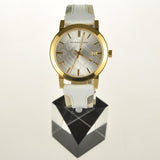 Buy Shop Burberry The City White Dial White Leather Strap Watch for Women - BU9015 USA Online