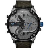 Buy Shop Diesel Mr Daddy 2.0 Chronograph Grey Dial Black Nylon Strap Watch For Men - DZ7420 USA Online