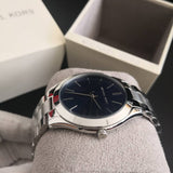 Buy Shop Michael Kors Slim Runway Quartz Blue Dial Silver Steel Strap Watch For Women - MK3379 USA Online