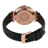 Buy Shop Emporio Armani Gianni T-Bar Mother of Pearl Dial Black Leather Strap Watch For Women - AR11295 USA Online