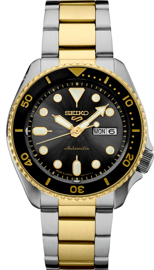 Buy Shop Seiko 5 Sports Automatic Special Creation Black Dial Two Tone Steel Strap Watch For Men - SRPK22 USA Online