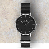 Buy Shop Daniel Wellington Classic Petite Cornwall Black Dial Black NATO Strap Watch For Women - DW00100216 USA Online