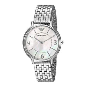 Buy Shop Emporio Armani Kappa Mother of Pearl Dial Silver Steel Watch For Women - AR2507 USA Online