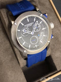 Buy Shop Burberry Sports Chronograph Black Dial Blue Rubber Strap Watch for Men - BU7714 USA Online