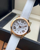 Buy Shop Fossil Cecile White Dial White Leather Strap Watch for Women - AM4486 USA Online