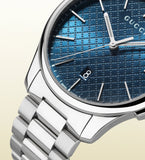 Buy Shop Gucci G Timeless Blue Dial Silver Steel Strap Watch For Men - YA126316 USA Online