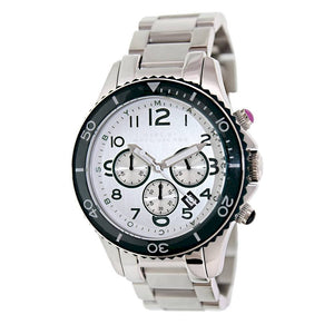 Buy Shop Marc Jacobs Rock Chronograph Silver Dial Silver Steel Strap Watch for Men - MBM5029 USA Online