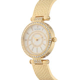Buy Shop Guess Muse Crystals White Dial Rose Gold Steel Strap Watch For Women - W1008L2 USA Online