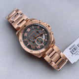 Buy Shop Michael Kors Brecken Chronograph Analog Black Dial Rose Gold Steel Strap Watch For Women - MK8563 USA Online