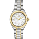 Tag Heuer Formula 1 Diamonds Mother of Pearl White Dial Two Tone Steel Strap Watch for Women - WBJ1421.BB0648