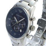 Buy Shop Emporio Armani Sportivo Chronograph Blue Dial Silver Steel Strap Watch For Men - AR5860 USA Online