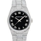 Buy Shop Michael Kors Channing Diamonds Black Dial Silver Steel Strap Watch for Women - MK6089 USA Online