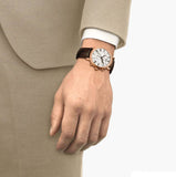 Buy Shop Tissot Carson Premium Chronograph Silver Dial Brown Leather Strap Watch For Men - T122.417.36.033.00 USA Online