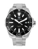 Buy Shop Tag Heuer Aquaracer Black Dial Silver Steel Strap Watch for Men - WAY111A.BA0928 USA Online