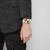 Buy Shop Gucci G Timeless Quartz Gold Dial Beige Leather Strap Watch For Women - YA1264180 USA Online