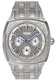 Bulova Crystal Collection Phantom Silver Dial Silver Steel Strap Watch for Men - 96C002