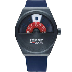 Buy Shop Tommy Hilfiger Monogram Pop Quartz Blue Dial Blue Silicone Strap Watch For Men - 1791775 USA Online