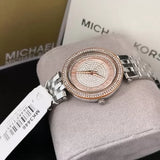 Buy Shop Michael Kors Darci Rose Gold Dial Silver Steel Strap Watch for Women - MK3446 USA Online