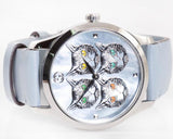 Buy Shop Gucci G Timeless Quartz Mother of Pearl Dial Blue Leather Strap Watch For Women - YA1264124 USA Online