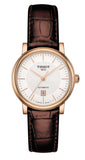 Tissot T Classic Carson Premium White Dial Brown Leather Strap Watch for Women - T122.207.36.031.00