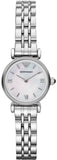 Buy Shop Emporio Armani Gianni T Bar Mother of Pearl Dial Silver Steel Strap Watch For Women - AR1688 USA Online