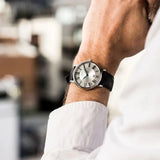 Buy Shop Tissot Carson Premium Silver Dial Black Leather Strap Watch For Men - T122.410.16.033.00 USA Online