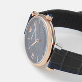 Buy Shop Emporio Armani Gianni T-Bar Quartz Blue Dial Blue Leather Strap Watch for Women - AR11424 USA Online
