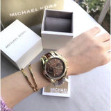 Buy Shop Michael Kors Bradshaw Chronograph Burgundy Dial Two Tone Steel Strap For Women - MK6269 USA Online