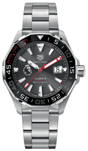 Buy Shop Tag Heuer Aquaracer Calibre 5 Premiere League Edition Black Dial Silver Stainless Steel Watch for Men - WAY201D.BA0927 USA Online