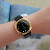 Buy Shop Marc Jacobs Mandy Black Dial Black Leather Strap Watch for Women - MJ1565 USA Online