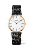 Buy Shop Longines La Grande Classique De Longines White Dial Black Leather Strap Watch for Women - L4.755.1.91.2 USA Online