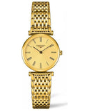 Buy Shop Longines La Grande Classique de Longines Gold Dial Gold Mesh Bracelet Watch for Women - L4.209.2.31.8 USA Online