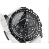 Buy Shop Emporio Armani Sportivo Chronograph Black Dial White Rubber Strap Watch For Men - AR6112 USA Online