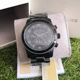 Buy Shop Michael Kors Runway Chronograph Black Dial Black Steel Strap Watch for Men - MK8157 USA Online