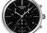 Buy Shop Tissot Carson Premium Chronograph Black Dial Black Leather Strap Watch For Men - T122.417.16.051.00 USA Online