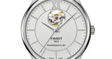 Buy Shop Tissot T Classic Tradition Powermatic 80 Open Heart Silver Dial Brown Leather Strap Watch for Men - T063.907.16.038.00 USA Online