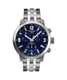 Buy Shop Tissot PRC 200 Chronograph Quartz Blue Dial Silver Steel Strap Watch For Men - T114.417.11.047.00 USA Online