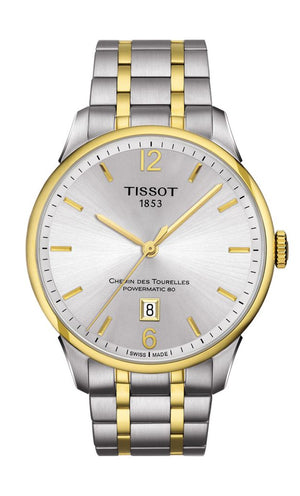 Buy Shop Tissot Chemin Des Tourelles Powermatic 80 Silver Dial Two Tone Steel Strap Watch For Men - T099.407.22.037.00 USA Online