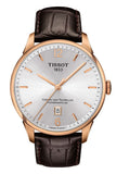 Buy Shop Tissot Chemin Des Tourelles Powermatic 80 Silver Dial Brown Leather Strap Watch For Men - T099.407.36.037.00 USA Online