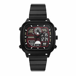 Buy Shop Fossil Retro Analog-Digital Black Dial Black Steel Strap Watch for Men - FS5891 USA Online