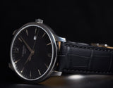 Buy Shop Tissot T Classic Tradition Black Dial Black Leather Strap Watch For Men - T063.610.16.057.00 USA Online