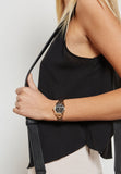 Buy Shop Tissot T Wave Black Dial Rose Gold Steel Strap Watch For Women - T112.210.33.051.00 USA Online