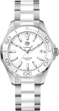 Buy Shop Tag Heuer Aquaracer Quartz White Dial Two Tone Steel Strap Watch Women - WAY131B.BA0914 USA Online