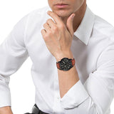 Buy Shop Fossil Grant Chronograph Black Dial Brown Leather Strap Watch for Men - FS5241 USA Online