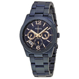 Buy Shop Fossil Perfect Boyfriend Multifunction Blue Dial Blue Steel Strap Watch for Women - ES4093 USA Online