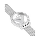 Buy Shop Guess Tri Glitz Quartz Silver Dial Silver Mesh Bracelet Watch For Women - W1142L1 USA Online