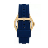 Buy Shop Michael Kors Janelle Three Hand Blue Dial Blue Rubber Strap Watch For Women - MK7140 USA Online