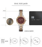 Buy Shop Guess Mist Analog Maroon Dial Two Tone Steel Strap Watch For Women - GW0723L2 USA Online