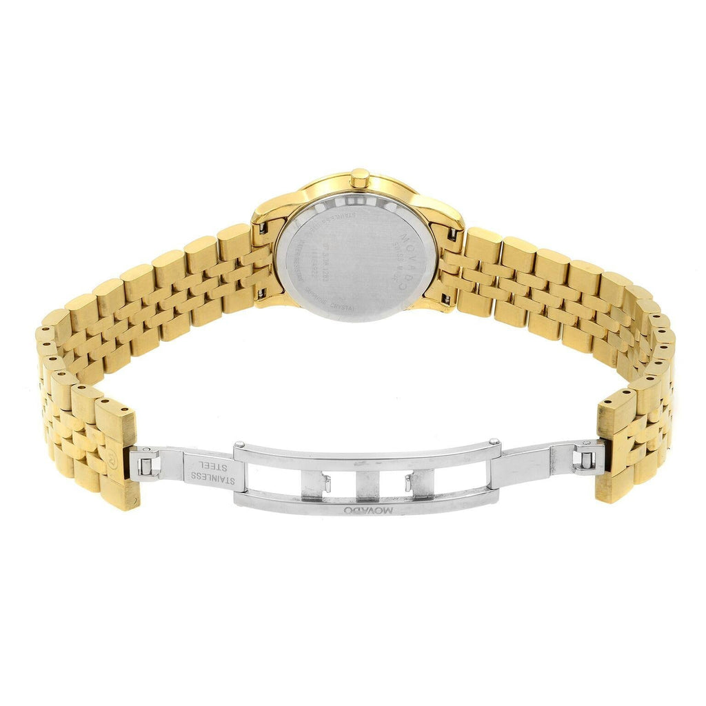 Buy Shop Movado Museum Classic Quartz Black Dial Gold Steel Strap Watch For Women - 0607005 USA Online