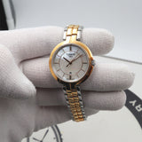 Buy Shop Tissot Flamingo Mother of Pearl White Dial Two Tone Steel Strap Watch For Women - T094.210.22.111.01 USA Online